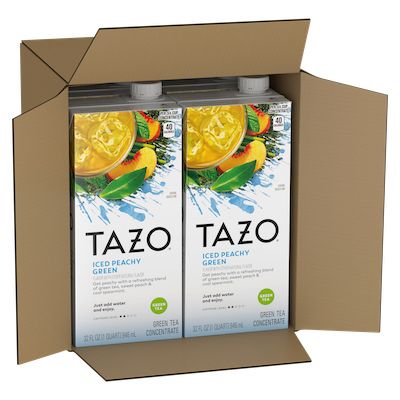 TAZO® Iced Tea Concentrate 1:1 Peachy Green 6 x 32 oz - TAZO® offers teas with a twist for deliciously unique flavors